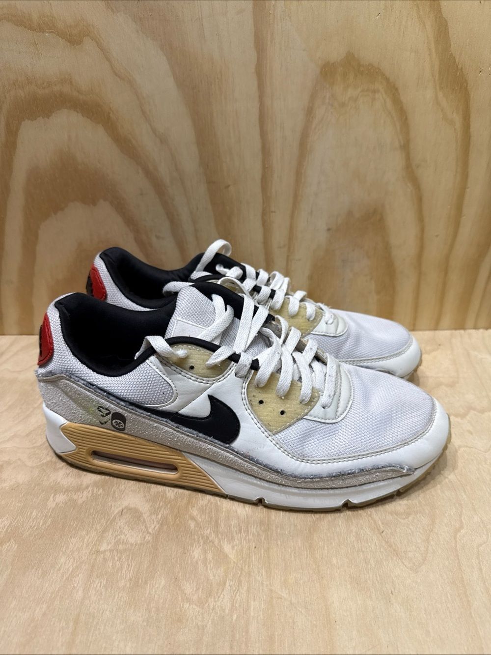 New Nike Air Max 90 SE Swoosh Fiber White DV3335-100 Mens Size 13